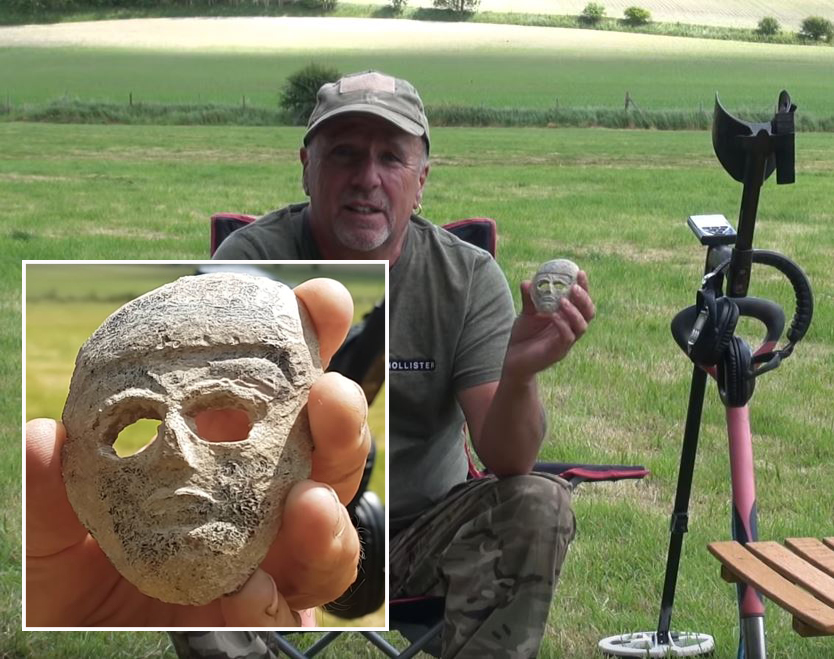 A rare lead Roman mask